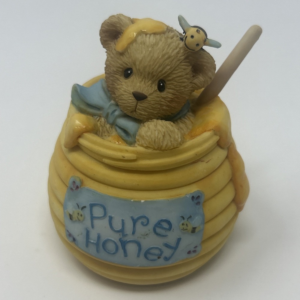 Cherished Teddies You're A Sweet Friend Honey Pot Trinket Box 2002